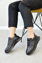 Genuine Leather Black Women's Casual Shoes 583Za2502