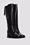 Genuine Leather and Fur Black Women's Classic Boots 064Yza858 - 4