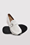 Genuine Leather White Women's Casual Shoes 356Za559Duz - 4