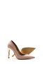Beige Women's Thin Heel Shoes 792Za017-662 - 4