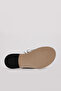 Genuine Leather Gold Women's Flat Slippers 888Za246 - 5