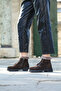 Genuine Leather and Fur Brown Suede Women's Classic Boots 217Kza789-34
