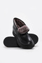 Genuine Leather and Fur Black Women's Thick Sole Boots 217Kza510 - 3