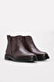 Genuine Leather and Fur Brown Men's Classic Boots 951Kma105K - 4