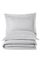 Line Duvet Cover Set Double Cotton Satin 6 Piece Gray - 3