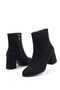 Sery Low Heel Women's Heeled Boots Black Suede - 2