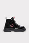 Genuine Leather Black Patent Leather Pink Girls' Classic Boots 157Sxa2994
