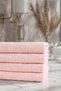 Myra Quadruple Jacquard Bath Towel, 70X140 Cm, Stylish Geometric Pattern, 20/ Ring Karde, 600 Gsm - Pink