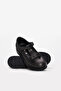 Genuine Leather Black Satin Girl's Casual Shoes 837XA06 - 3