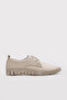 Genuine Leather Beige Women's Casual Shoes 310Za5066