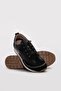 Genuine Leather Black Suede Women's Casual Shoes 304Za9742 - 3
