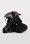 Genuine Leather and Fur Black Women's Classic Boots 124Kza2420 - 3