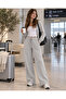 Women's Wide-Legged, Pleated Sweatpants with Pockets, Loose-Fit, Winter Casual Trousers - 8