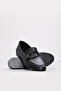 Genuine Leather Black Women's Ballerina Shoes 419Zae-16 - 3