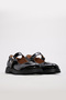 Genuine Leather Black Wrinkled Women's Casual Shoes 210Za254 - 5