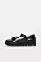 Genuine Leather Black Satin Girl's Casual Shoes 837XA06 - 2