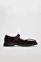 Genuine Leather Claret Red Patent Leather Women's Casual Shoes 210Za254 - 2
