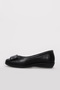 Genuine Leather Black Women's Ballerina Shoes 135Zay3101 - 2