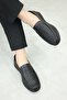 Genuine Leather Men's Black Casual Shoes 126MA001