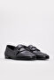 Genuine Leather Black Women's Ballerina Shoes 419Zae-16 - 4