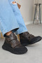 Genuine Leather and Fur Brown Boys' Classic Boots 612Kfa1586-2