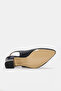 Genuine Leather Black Women's Thick Heeled Shoes 064ZA360 - 6