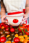 X Bengi Kurtcebe Pomodoro Stoneware 4-Piece Soup Bowl Set 15 cm - 5