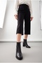 Women's Pointed Toe Back Zipper Stitching Detail Thick Heeled Boots Atirya Black - 2