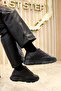 Genuine Leather Black Women's Sports Shoes 934Za122