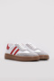 Genuine Leather White Red Women's Casual Shoes 934Za128 - 5