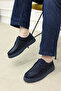 Genuine Leather Navy Blue Suede Men's Casual Shoes 628Ma2024