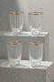 Elite gold 4-piece water glass set 320 cc - 3