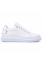 Kb-047 White Men's Sneaker - Gold Detailed Leather Surface Breathable Thick High-Sole Casual Sports Shoes - 3