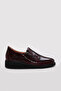 Genuine Leather Claret Red Crocodile Women's Casual Shoes 411Za717