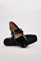 Genuine Leather Black Patent Leather Women's Ballerina Shoes 210Za9757 - 3