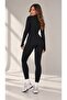 Black Fleece Fitted Jumpsuit - 6