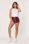 Women's White Striped Lace-Up Mini Shorts - 2