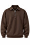Ghassy Co. Men's Polo Collar Oversize Half Zipper Sweatshirt