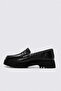 Genuine Leather Black Floater Women's Casual Shoes 583Za2899 - 2