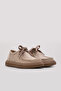 Genuine Leather Beige Suede Women's Casual Shoes 257Za260 - 5
