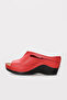 Genuine Leather Red Women's Wedge Heel Slippers 972ZA1001 - 5