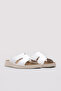 Genuine Leather White Women's Short Heeled Slippers 160Zahr0250 - 4