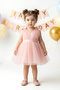 Baby Girl Girl Child Birthday Party Wedding Dress Balloon Bow Tulle Tutu Lined - 5