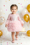 Baby Girl Dress Girls' Dress Birthday Party Wedding Tutu Tulle Long Sleeve Lined Dress - 4