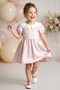 Baby Girl Dress Girls' Dress Birthday Party Wedding Dress Lace Short Sleeve Lined Dress - 5