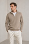 Polo Collar Zipper Striped Old Money Knitted Premium-Quality Soft Long-Sleeve Men's Sweater - 2