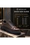 Ba0245 Brown Patent Leather Parachute Detailed Smart Rubber Laces High Sole Casual Men's Shoes - 8