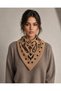 Patterned Double-Sided Knitwear Triangle Scarf - 2