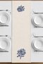 Marin Tablecloth Embroidered Seaweed Table Runner 145X40 Water-Repellent Outdoor K Linen Boat Garden Living Room Kitchen - 3