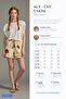 Combed Cotton Shorts Set Ruffle Sleeves Floral Printed Ecru Top Daisy Patterned Yellow Shorts - 7
